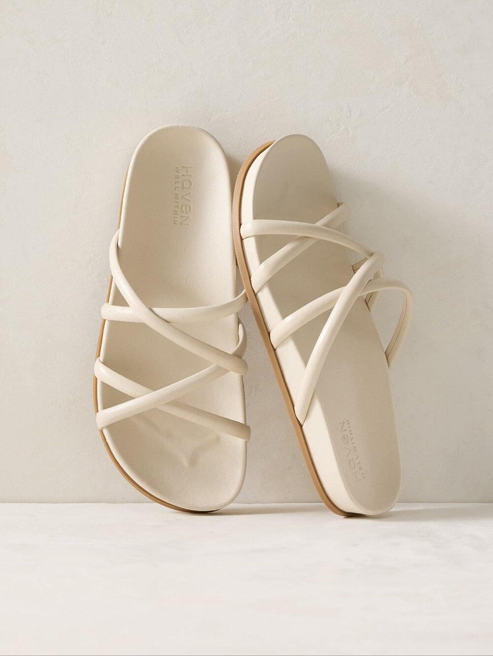 Haven Well Within Leather Slide Sandals Size 9